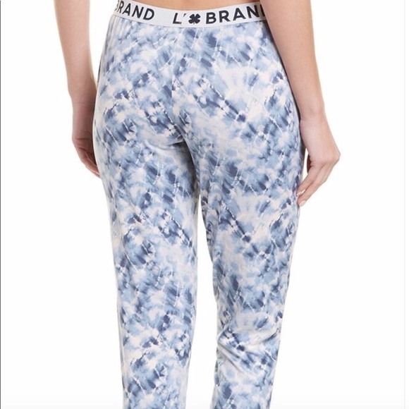 LUCKY BRAND NWT Tie Dye Jogger Lounge Pant Size Medium in Blue and White - Picture 3 of 15